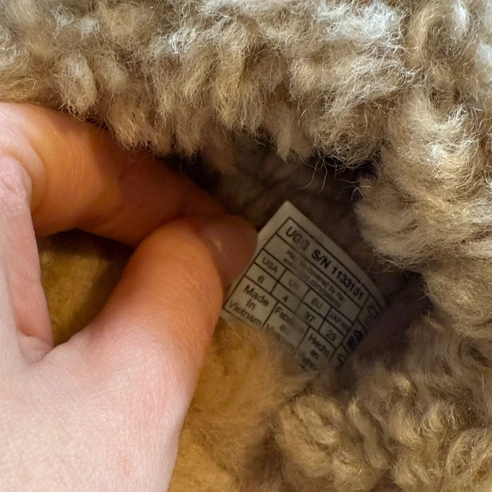 UGG Brown Plush Slippers - Picture 5 of 7